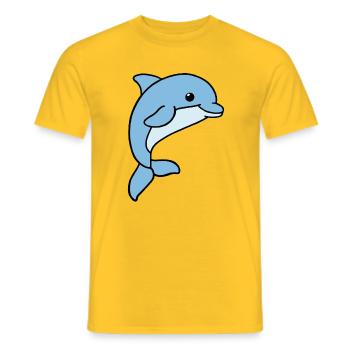 Delfin - Männer T-Shirt - Gelb - Vorne - AI Model Male 178 dark (178cm)