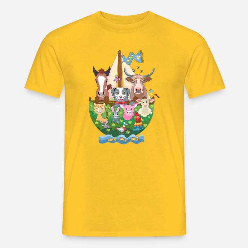 Noahs Arche - Männer T-Shirt - Gelb