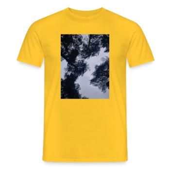 The Big Clouds Silhouettes of the Sky - Men's T-Shirt - yellow - Front - AI Model Male 178 dark (178cm)