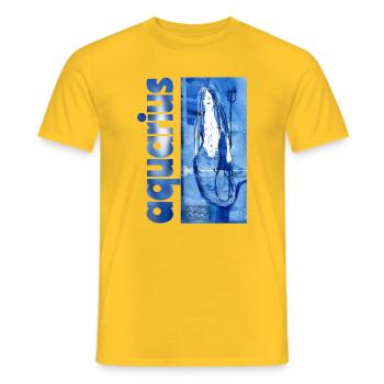 Sternzeichen Wassermann - Männer T-Shirt - Gelb - Vorne - AI Model Male 178 dark (178cm)