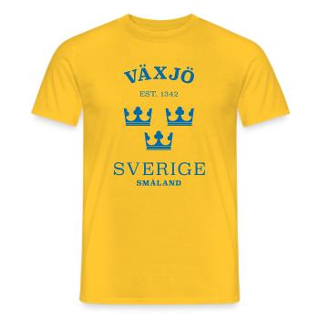 Växjö Sverige Sweden - Men's T-Shirt - yellow - Front - AI Model Male 178 dark (178cm)