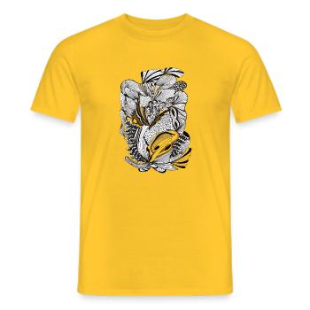 Noir Blattwerk Gold Akzent - Männer T-Shirt - Gelb - Vorne - AI Model Male 178 dark (178cm)