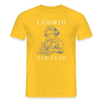 Beethoven - Men's T-Shirt - yellow - Front - AI Model Male 178 dark (178cm)