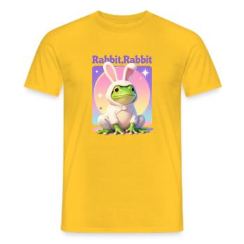 Häschentraum - Männer T-Shirt - Gelb - Vorne - AI Model Male 178 dark (178cm)