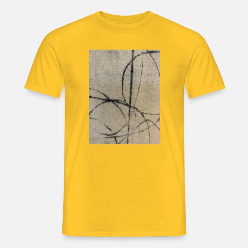 Abstrakte Kunst auf Pullover - Männer T-Shirt - Gelb