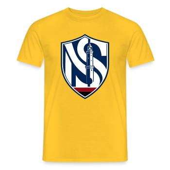 Leuchtturm in der Nacht - Männer T-Shirt - Gelb - Vorne - AI Model Male 178 dark (178cm)