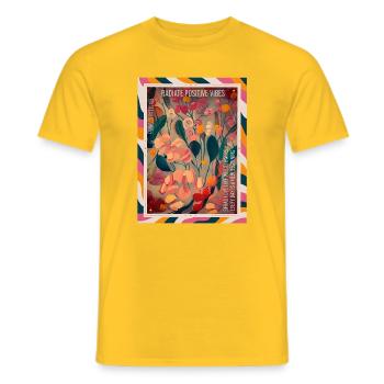 Radiant Floral Vibes - Men's T-Shirt - yellow - Front - AI Model Male 178 dark (178cm)