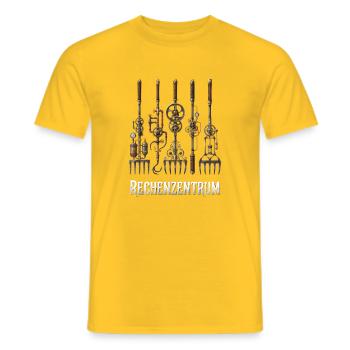 Rechenzentrum Gärtner Garten Gartenarbeit - Männer T-Shirt - Gelb - Vorne - AI Model Male 178 dark (178cm)