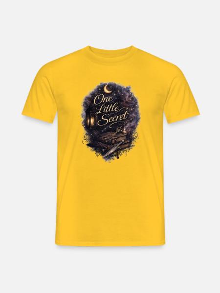Geheimnisvolle Nachtbibliothek - Männer T-Shirt - Gelb