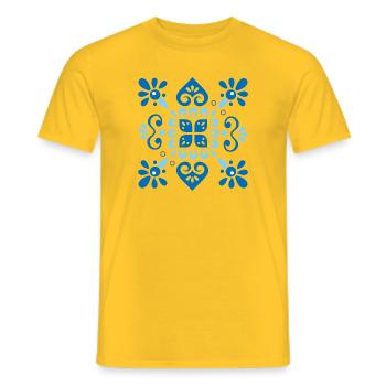 Azulejo Portugal - Männer T-Shirt - Gelb - Vorne - AI Model Male 178 dark (178cm)