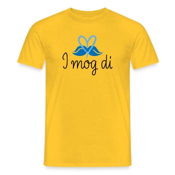 I mog di  - Männer T-Shirt - Gelb - Vorne - AI Model Male 178 dark (178cm)