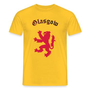 Glasgow - Männer T-Shirt - Gelb - Vorne - AI Model Male 178 dark (178cm)