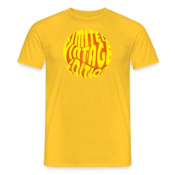 Vintage-Ausgabe - Männer T-Shirt - Gelb - Vorne - AI Model Male 178 dark (178cm)