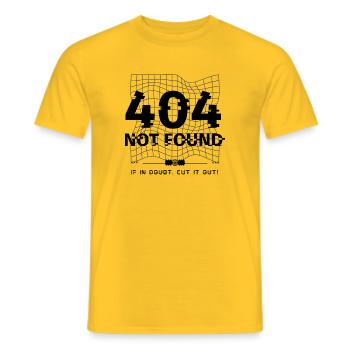 404 - Not Found - Männer T-Shirt - Gelb - Vorne - AI Model Male 178 dark (178cm)