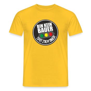 Bin kein Bauer - trotzdem Sauer - Männer T-Shirt - Gelb - Vorne - AI Model Male 178 dark (178cm)