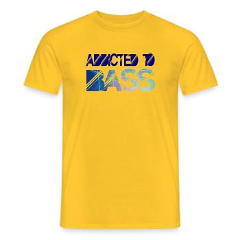 Addicted to bass - Männer T-Shirt - Gelb - Vorne - AI Model Male 178 dark (178cm)