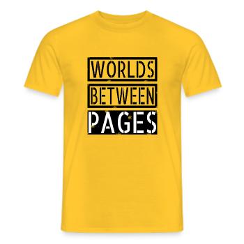 Communauté littéraire Amoureux des livres Dictons humoristiques - T-shirt homme - jaune - Devant - AI Model Male 178 dark (178cm)