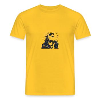 Pitch Pirate - Men's T-Shirt - yellow - Front - AI Model Male 178 dark (178cm)