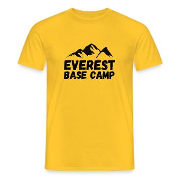 Mount Everest Base Camp - Men's T-Shirt - yellow - Front - AI Model Male 178 dark (178cm)
