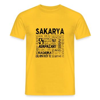 Sakarya Türkei 54 - Männer T-Shirt - Gelb - Vorne - AI Model Male 178 dark (178cm)