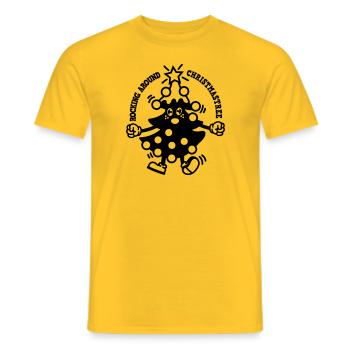 Rocking around Christmas Tree - Männer T-Shirt - Gelb - Vorne - AI Model Male 178 dark (178cm)