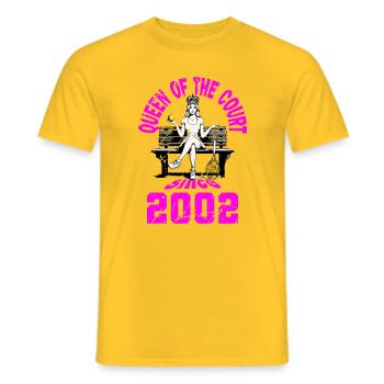 Maillot de tennis anniversaire femme 2002 - T-shirt homme - jaune - Devant - AI Model Male 178 dark (178cm)