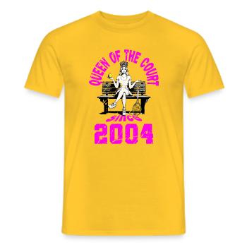 Maillot de tennis Anniversaire Femme 2004 - T-shirt homme - jaune - Devant - AI Model Male 178 dark (178cm)
