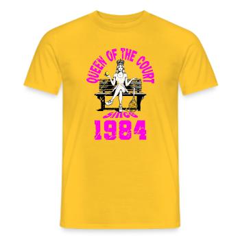 Maillot de tennis anniversaire femme anniversaire 1984 - T-shirt homme - jaune - Devant - AI Model Male 178 dark (178cm)