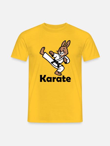 Karate Rabbit - Men's T-Shirt - yellow