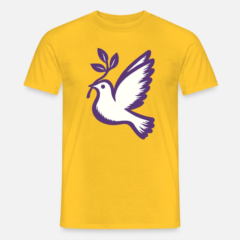 Lilla Due Emblem Olivengren - T-shirt herr - gul