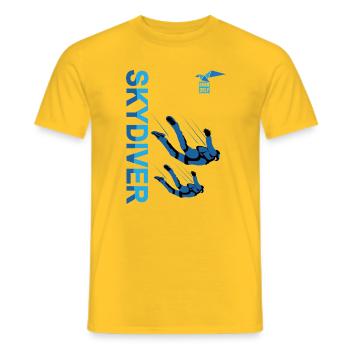 Fallschirmspringer Paragliding | Blauer Himmel Lebendige Farbe - Männer T-Shirt - Gelb - Vorne - AI Model Male 178 dark (178cm)