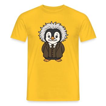 Lustiger Pinguin Physiker Wissenschaft Professor  - Männer T-Shirt - Gelb - Vorne - AI Model Male 178 dark (178cm)