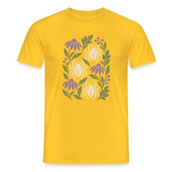 Botanische Spinnen - Männer T-Shirt - Gelb - Vorne - AI Model Male 178 dark (178cm)