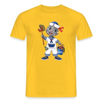 Matrosen Robbe Ahoi - Männer T-Shirt - Gelb - Vorne - AI Model Male 178 dark (178cm)
