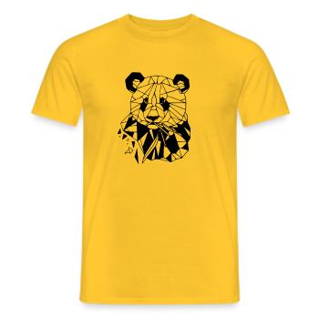 Panda - Männer T-Shirt - Gelb - Vorne - AI Model Male 178 dark (178cm)