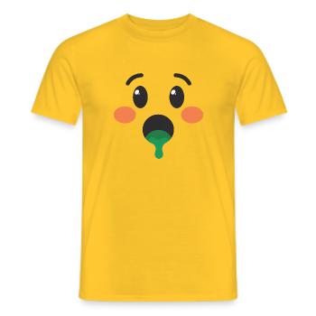Émoticône Costume de Main Costume de Groupe de Carnaval - T-shirt homme - jaune - Devant - AI Model Male 178 dark (178cm)