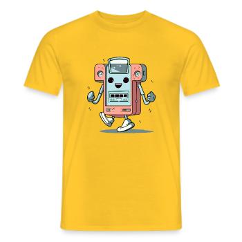 Enea Walkman - Männer T-Shirt - Gelb - Vorne - AI Model Male 178 dark (178cm)