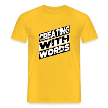 bday cadeau idée idée idée imagination - T-shirt homme - jaune - Devant - AI Model Male 178 dark (178cm)