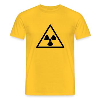 Atomkraft - Männer T-Shirt - Gelb - Vorne - AI Model Male 178 dark (178cm)