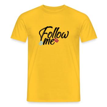 FOLLOW ME - T-shirt homme - jaune - Devant - AI Model Male 178 dark (178cm)