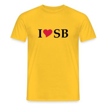 J'aime SB Transylvania Sibiu - T-shirt homme - jaune - Devant - AI Model Male 178 dark (178cm)