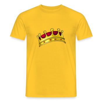 Crown - Men's T-Shirt - yellow - Front - AI Model Male 178 dark (178cm)