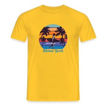 Miami Beach - Männer T-Shirt - Gelb - Vorne - AI Model Male 178 dark (178cm)