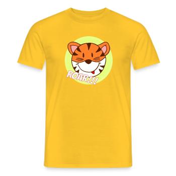 Tiger 2 - Männer T-Shirt - Gelb - Vorne - AI Model Male 178 dark (178cm)