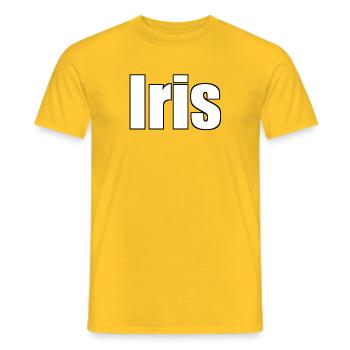 Iris - Männer T-Shirt - Gelb - Vorne - AI Model Male 178 dark (178cm)