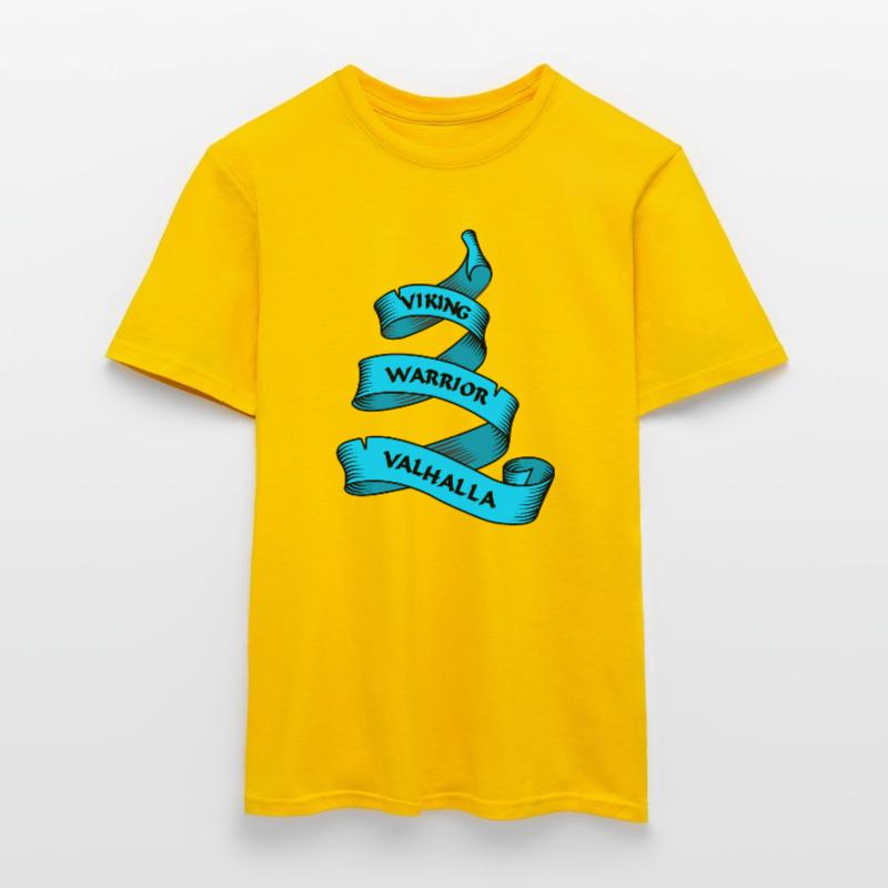 Wikinger Wimpel oder Banner blau Männer T-Shirt