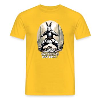 J'irai me coucher quand vous m'aurez juré... - T-shirt homme - jaune - Devant - AI Model Male 178 dark (178cm)