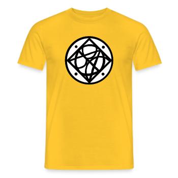 Logo - Männer T-Shirt - Gelb - Vorne - AI Model Male 178 dark (178cm)