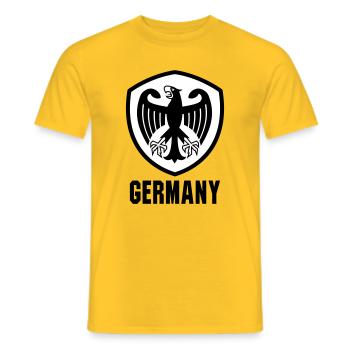 Armoiries de l’aigle fédéral Allemagne - T-shirt homme - jaune - Devant - AI Model Male 178 dark (178cm)