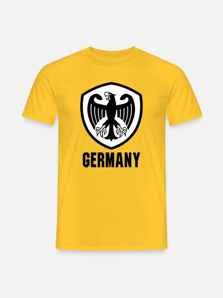 Bundesadler Wappen Germany - Männer T-Shirt - Gelb